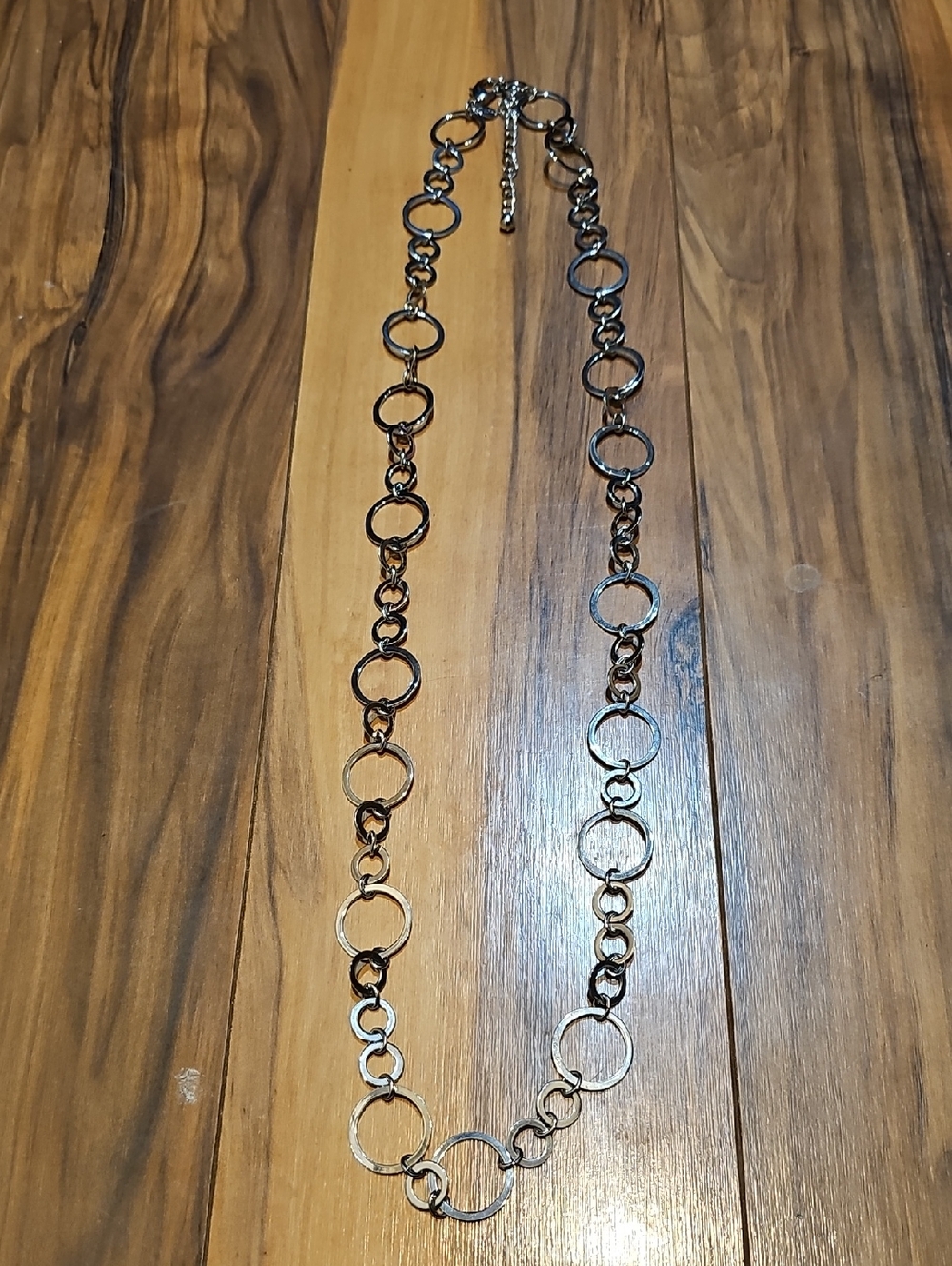 Chico's Women's Silver-Tone Open Circle Link Necklace
